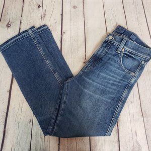 Lucky Brand Authentic Straight Crop Wide Leg Victoria Raw Hem Jeans Size 0/25
